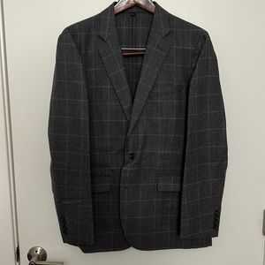 J Crew ludlow Slim Fit 40R Suit Jacket Grey Plaid